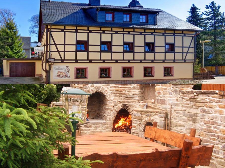 Pension Und Gaststaette Zur Knappenschaenke Thermalbad Wiesenbad Экстерьер фото